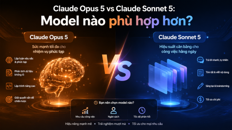 Claude Opus 5 vs Claude Sonnet 5: Model nào phù hợp hơn? - Claude Opus 5 vs Fable 5Claude Opus 5 vs Sonnet 5Claude Opus 5 vs Opus 4.8Claude Opus 5 có gì mớiđánh giá Claude Opus 5Claude Opus 5 ra mắtClaude Opus 5 là gì, Claude Opus 5, Anthropic Opus 5Claude Opus 5 mới, Anthropic ra mắt Claude Opus 5review Claude Opus 5, Claude Opus 5 có tốt khôngtính năng Claude Opus 5, Claude Opus 5 mới nhấtso sánh Claude Opus 5, Opus 5 và Opus 4.8so sánh Opus 5 và Sonnet 5, Claude Sonnet 5Opus 5 và Fable 5, so sánh Claude 5