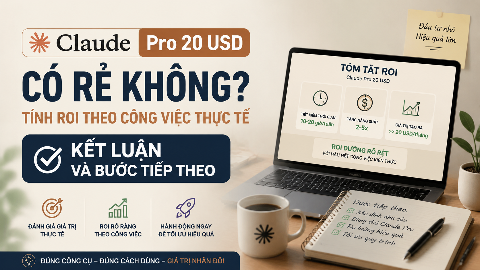 Kết luận và bước tiếp theo - claude pro 20 usd