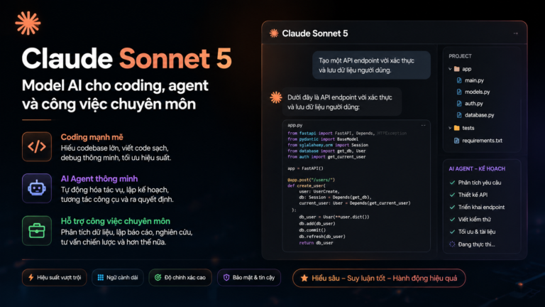 Claude Sonnet 5: Model AI cho coding, agent và công việc chuyên môn - Claude Sonnet 5, Claude coding, Claude agent
