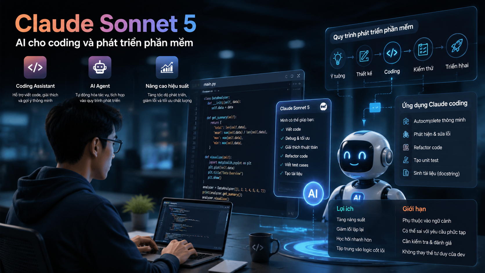 Claude coding: Khả năng lập trình và hỗ trợ phát triển phần mềm - Claude Sonnet 5, Claude coding, Claude agent
