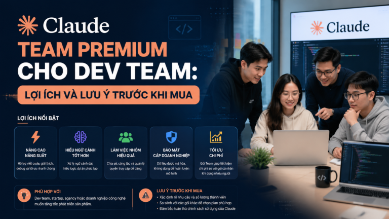 Claude Team Premium Cho Dev Team: Lợi Ích Và Lưu Ý Trước Khi Mua - claude team premium