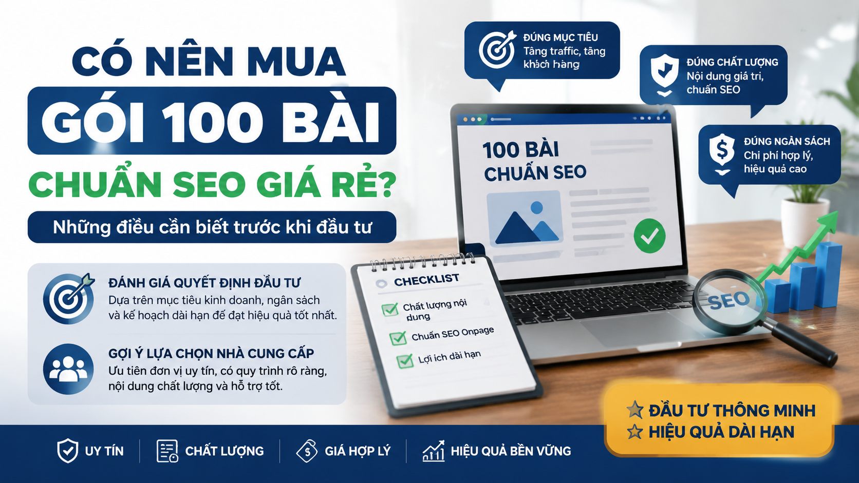 Kết luận: Có nên mua gói 100 bài chuẩn SEO giá rẻ? - gói 100 bài chuẩn SEO