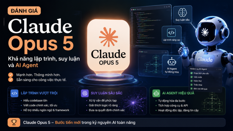Đánh giá Claude Opus 5: Khả năng lập trình, suy luận và AI Agent - Claude Opus 5 có gì mớiđánh giá Claude Opus 5Claude Opus 5 ra mắtClaude Opus 5 là gì, Claude Opus 5, Anthropic Opus 5Claude Opus 5 mới, Anthropic ra mắt Claude Opus 5review Claude Opus 5, Claude Opus 5 có tốt khôngtính năng Claude Opus 5, Claude Opus 5 mới nhất