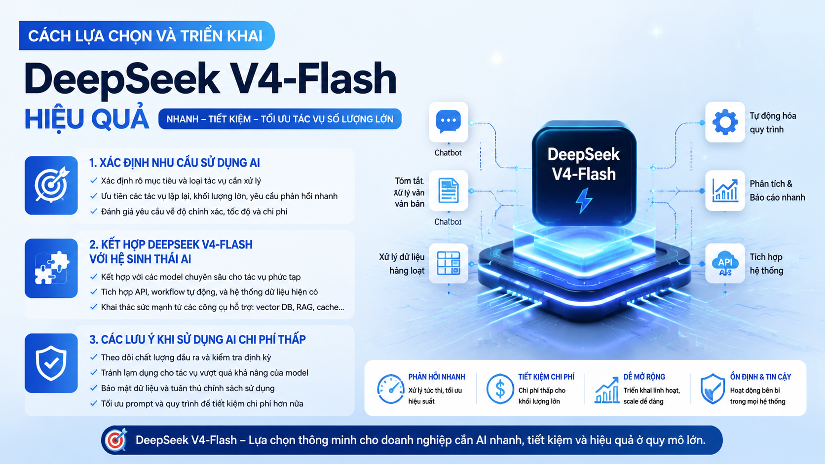 Cách lựa chọn và triển khai DeepSeek V4-Flash hiệu quả - DeepSeek V4-Flash, DeepSeek Flash, AI chi phí thấp