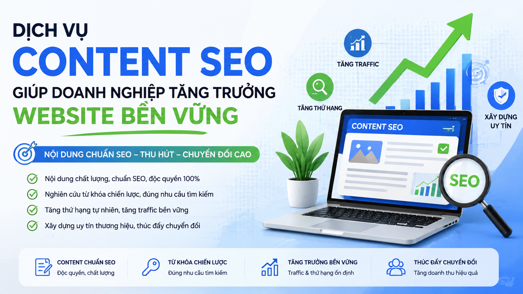 Dịch vụ content SEO giúp doanh nghiệp tăng trưởng website bền vững - dịch vụ content SEO