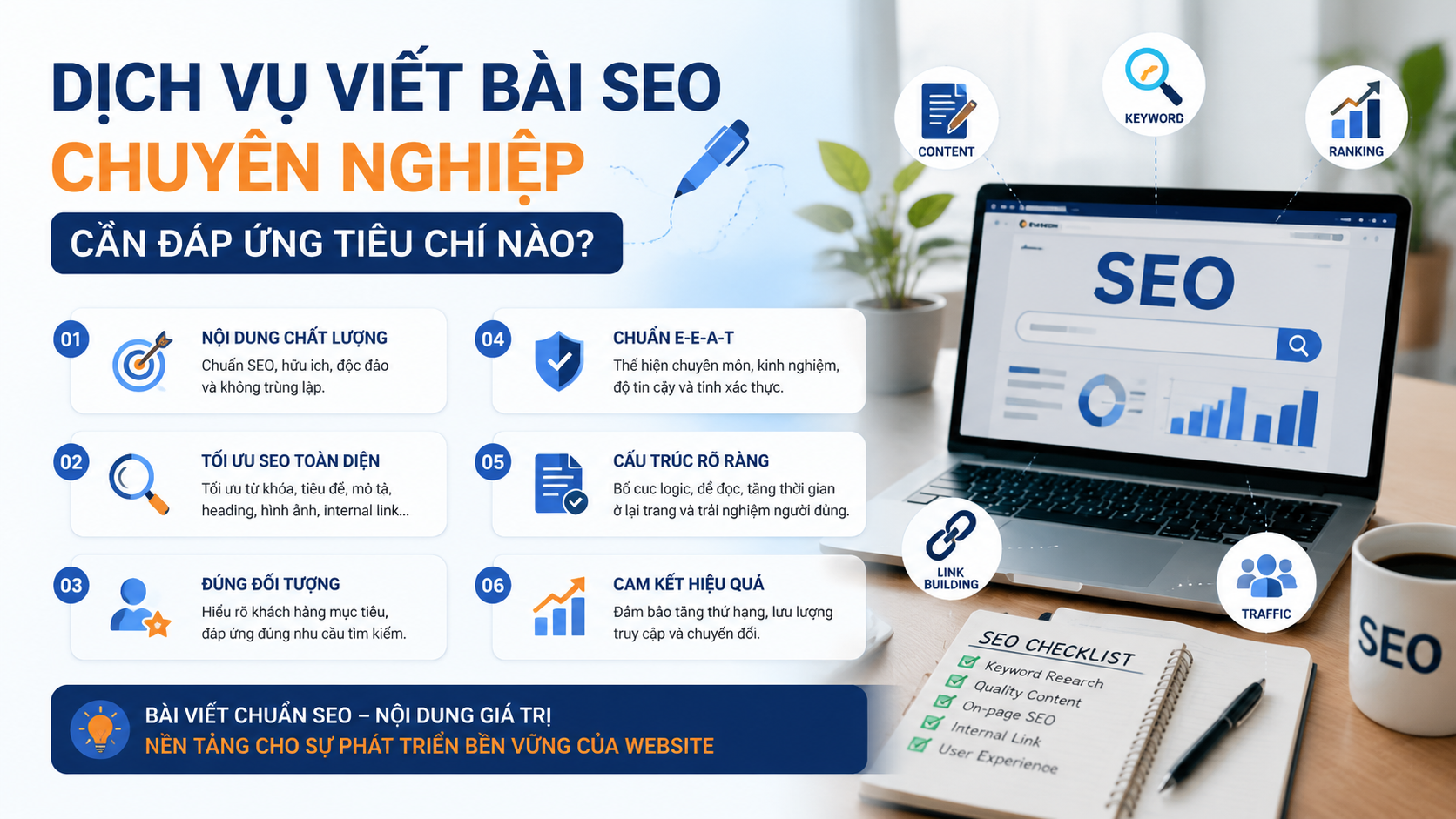 Dịch vụ viết bài SEO chuyên nghiệp cần đáp ứng tiêu chí nào? - đơn vị viết content SEO