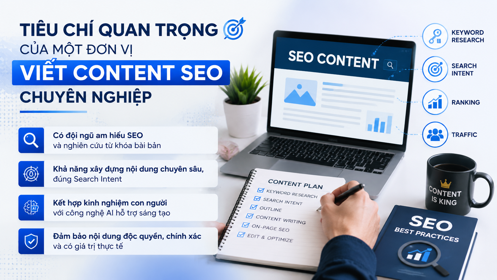 Tiêu chí quan trọng của một đơn vị viết content SEO chuyên nghiệp - đơn vị viết content SEO