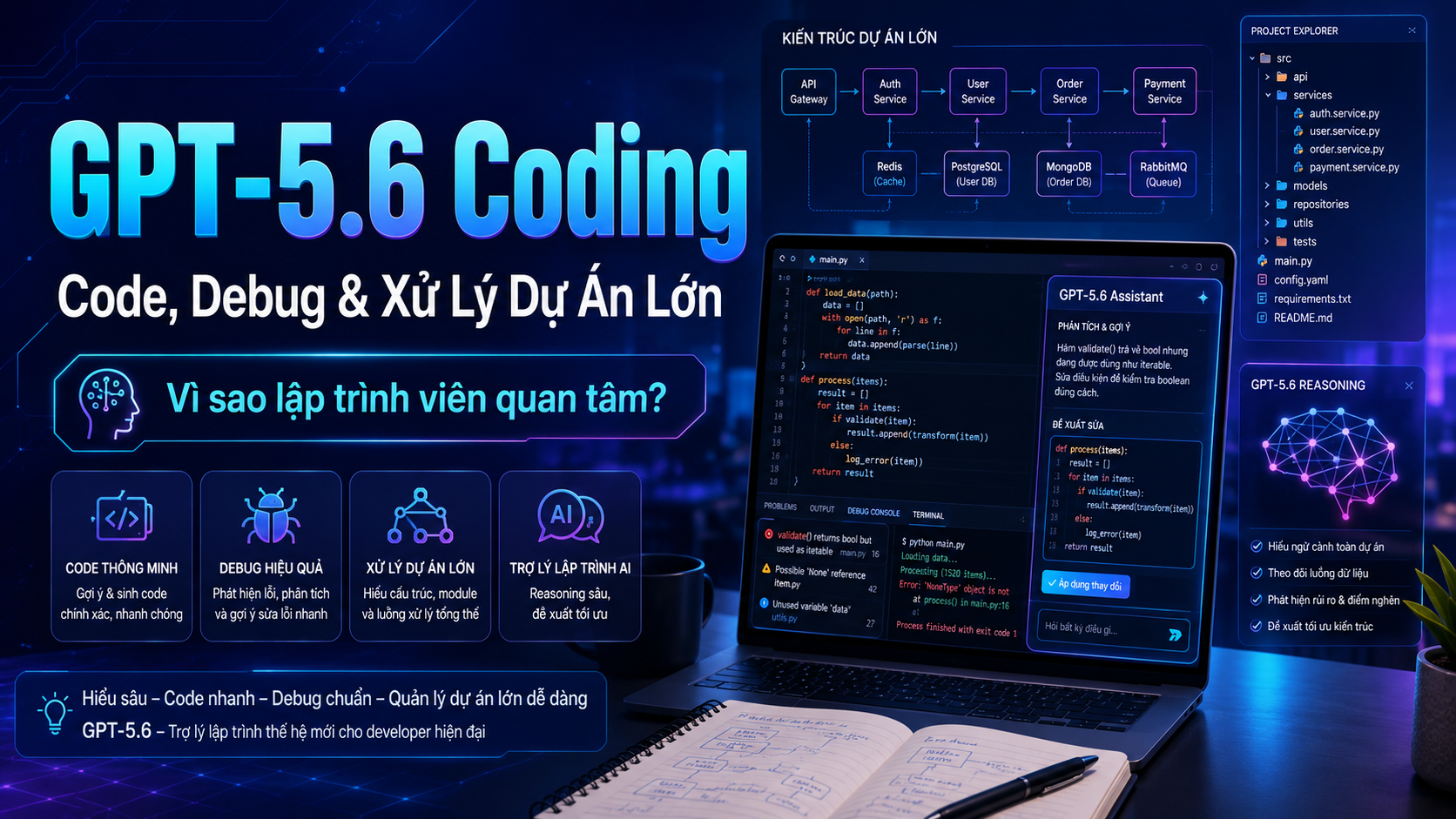 GPT-5.6 coding là gì và vì sao lập trình viên quan tâm? - GPT-5.6 coding, ChatGPT lập trình, AI viết code, GPT-5.6 Codex