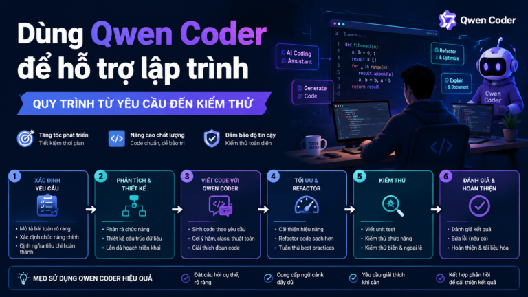 Dùng Qwen Coder để hỗ trợ lập trình: Quy trình từ yêu cầu đến kiểm thử - dùng Qwen Coder