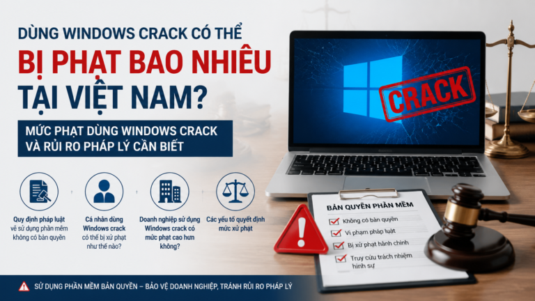 Mức phạt dùng Windows crack tại Việt Nam là bao nhiêu? - mức phạt dùng Windows crack