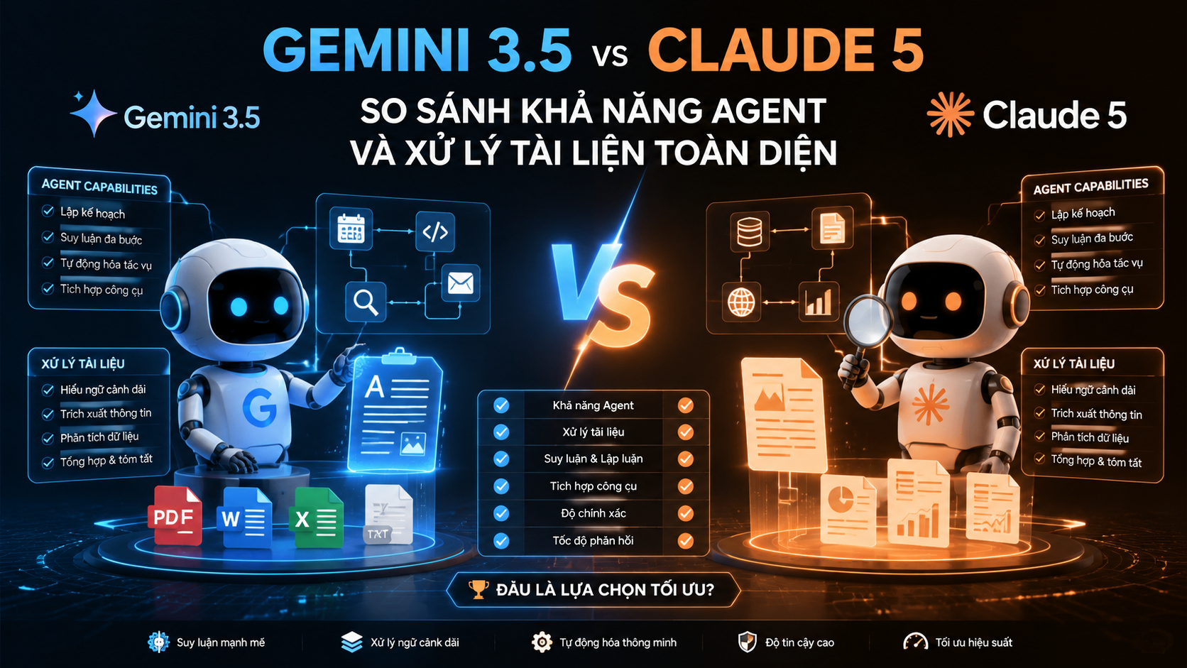 Gemini 3.5 vs Claude 5: So sánh khả năng agent và xử lý tài liệu toàn diện - Gemini 3.5 vs Claude 5, so sánh Gemini Claude
