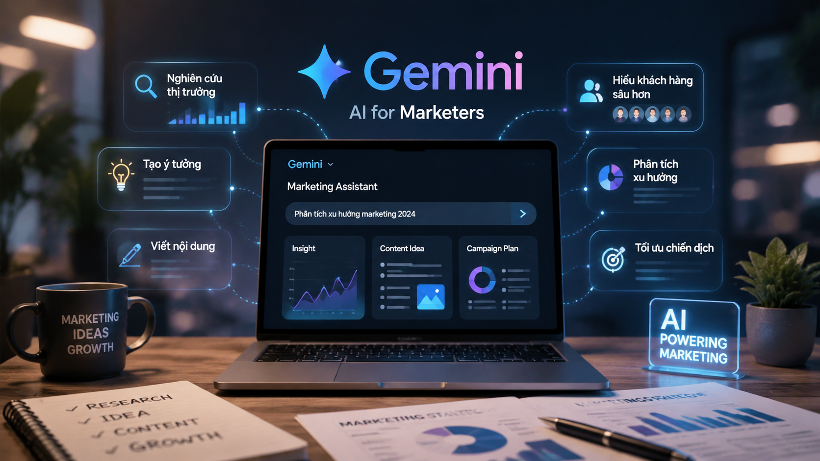 Vì sao Gemini trở thành công cụ đáng chú ý với marketer? Vì sao Gemini trở thành công cụ đáng chú ý với marketer? - Gemini AI marketing, AI viết content Google, Gemini cho doanh nghiệp