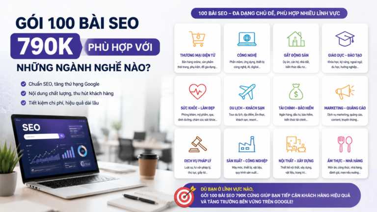 Gói 100 bài SEO 790K phù hợp với những ngành nghề nào? - gói 100 bài SEO