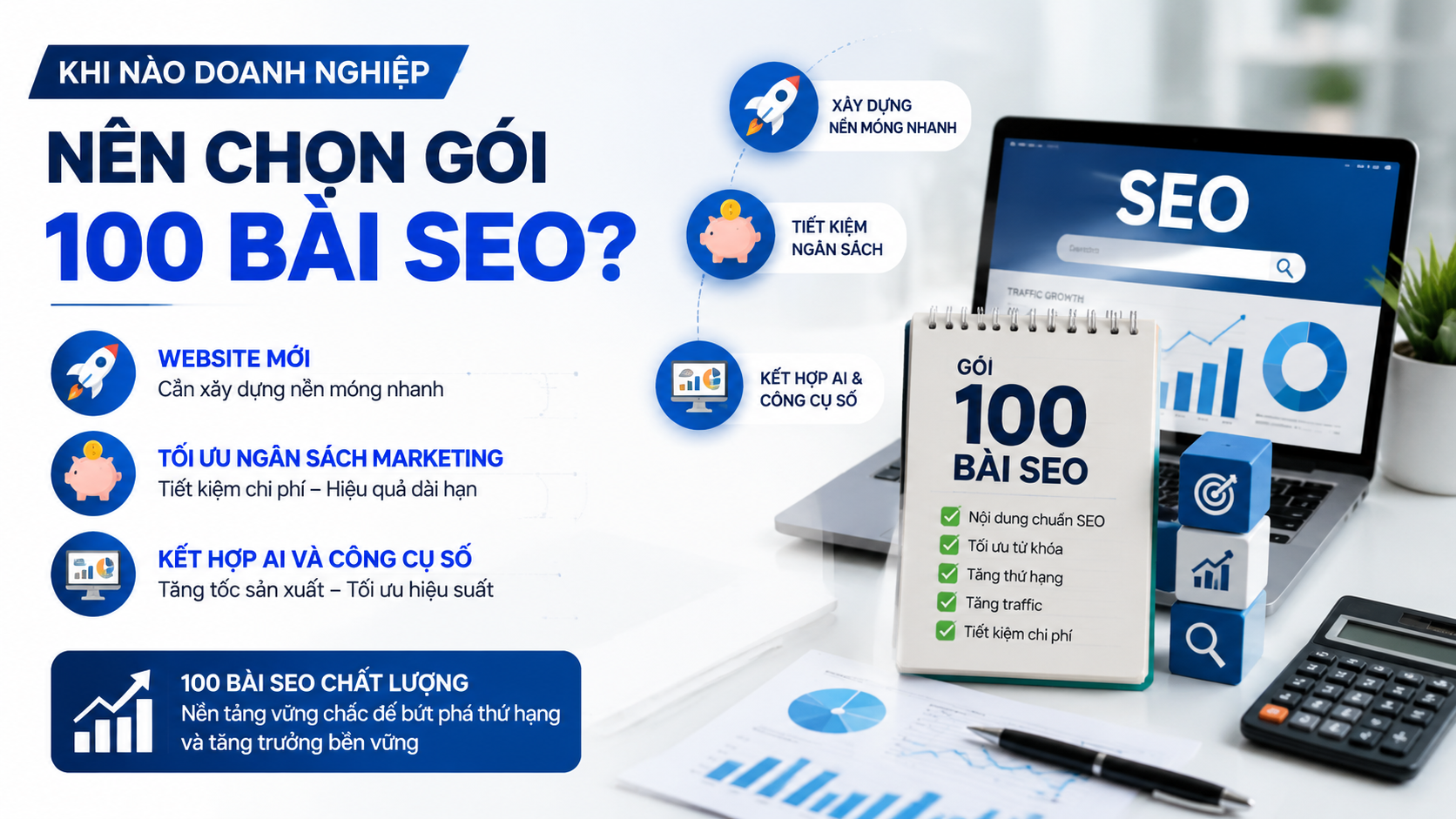 Khi nào doanh nghiệp nên chọn gói 100 bài SEO? - 100 bài SEO cho website mới