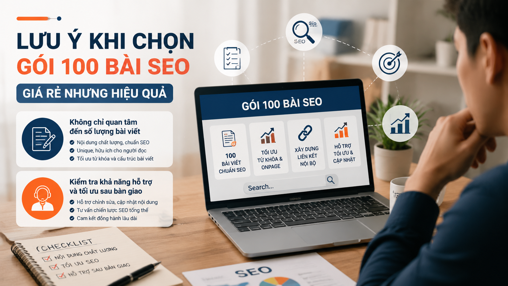 Những lưu ý khi lựa chọn gói 100 bài SEO giá rẻ - lợi ích của 100 bài SEO