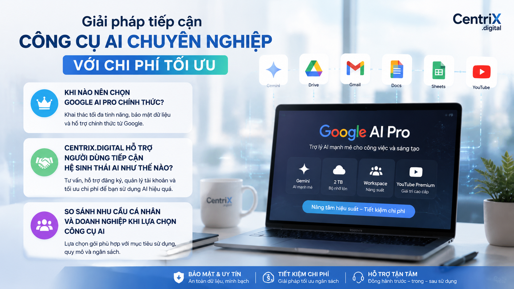 Giải pháp tiếp cận công cụ AI chuyên nghiệp với chi phí tối ưu - google ai pro dùng thử