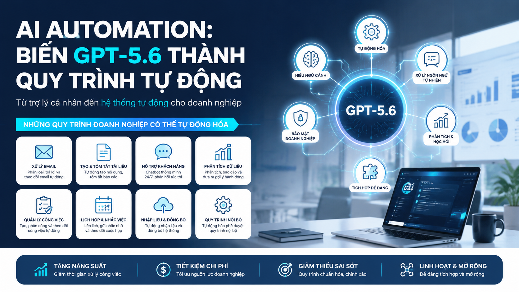 AI automation: Biến GPT-5.6 thành quy trình tự động AI automation: Biến GPT-5.6 thành quy trình tự động - GPT-5.6 doanh nghiệp, GPT cho team, AI automation