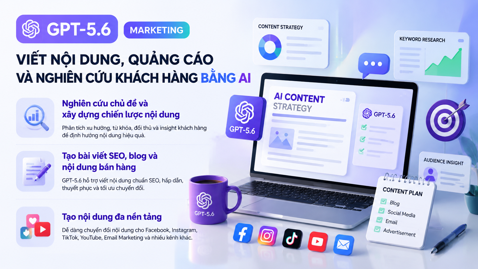 GPT-5.6 hỗ trợ AI viết content như thế nào? - GPT-5.6 marketing, AI viết content, AI quảng cáo