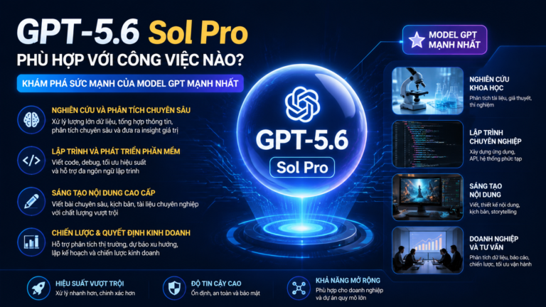 GPT-5.6 Sol Pro phù hợp với công việc nào? Khám phá sức mạnh của model GPT mạnh nhất - GPT-5.6 Sol Pro, GPT-5.6 Pro, model GPT mạnh nhất