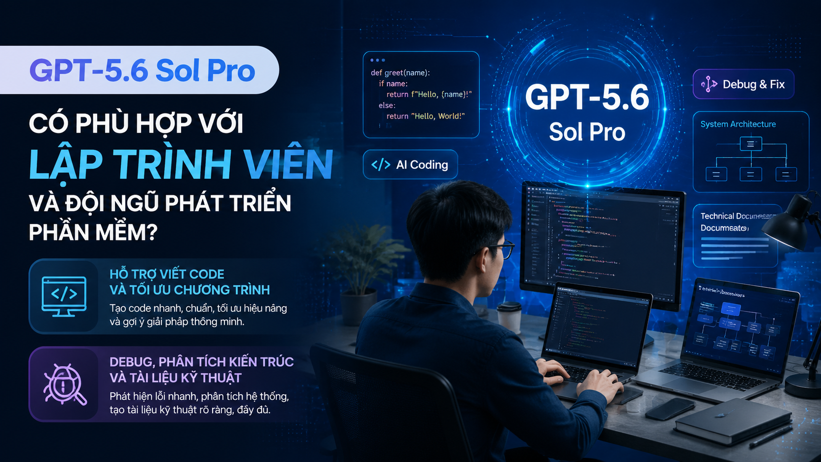 GPT-5.6 Sol Pro có phù hợp với lập trình viên và đội ngũ phát triển phần mềm? - GPT-5.6 Sol Pro, GPT-5.6 Pro, model GPT mạnh nhất
