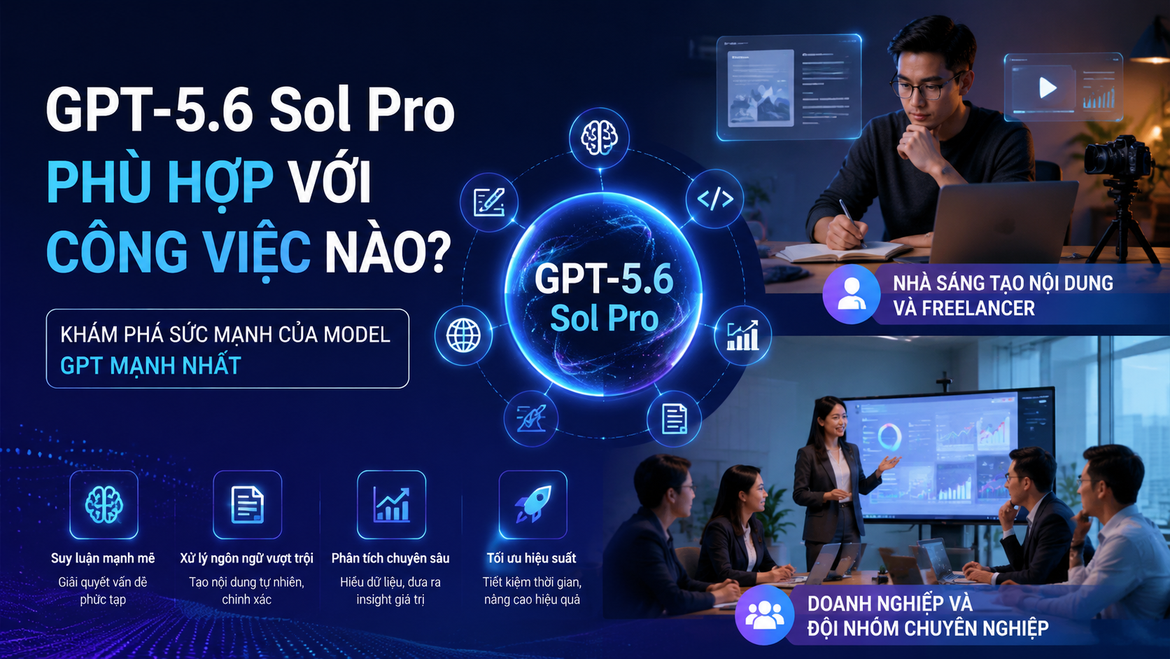 Những nhóm người dùng nên lựa chọn GPT-5.6 Sol Pro - GPT-5.6 Sol Pro, GPT-5.6 Pro, model GPT mạnh nhất