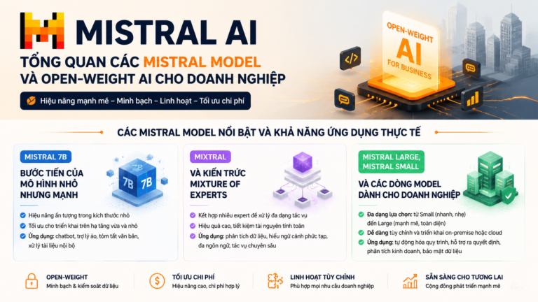 Các Mistral model nổi bật và khả năng ứng dụng thực tế - Mistral AI là gì, Mistral model, open-weight AI