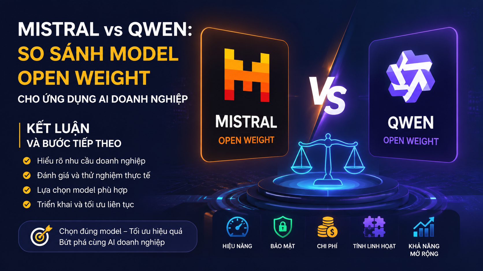 Kết luận và bước tiếp theo - Mistral vs Qwen, so sánh model open weight