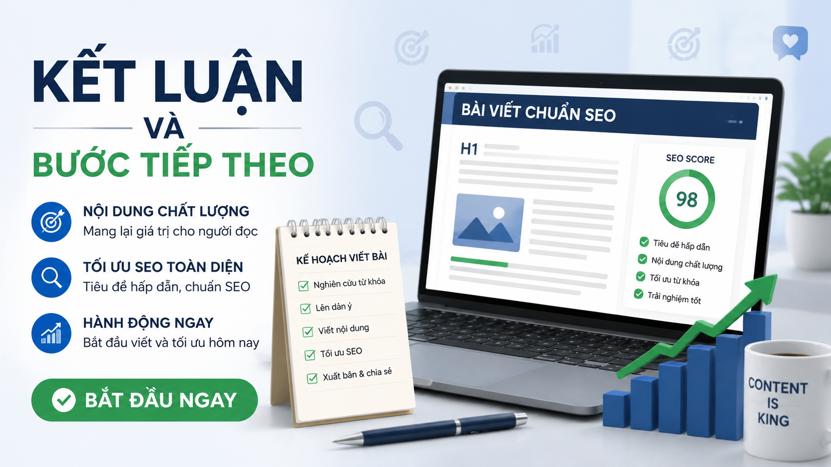 Kết luận và bước tiếp theo - cách đặt tiêu đề SEO