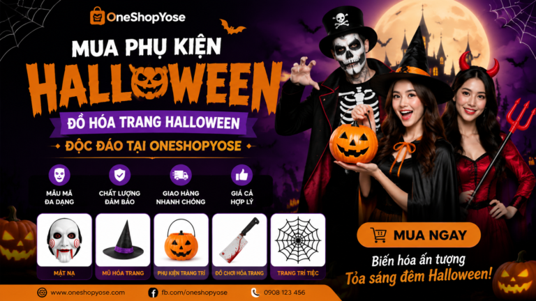 Mua phụ kiện Halloween, đồ hóa trang Halloween độc đáo tại OneShopYose - mua phụ kiện Halloween, đồ hóa trang Halloween
