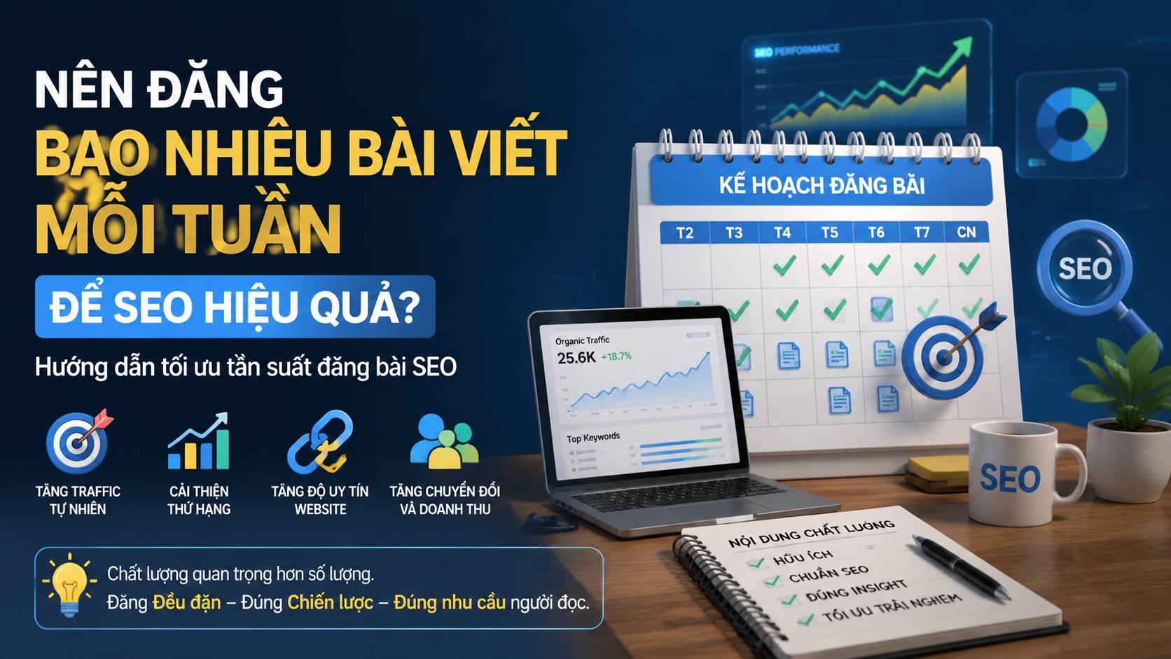Nên đăng bao nhiêu bài viết mỗi tuần để SEO hiệu quả? Hướng dẫn tối ưu tần suất đăng bài SEO - tần suất đăng bài SEO