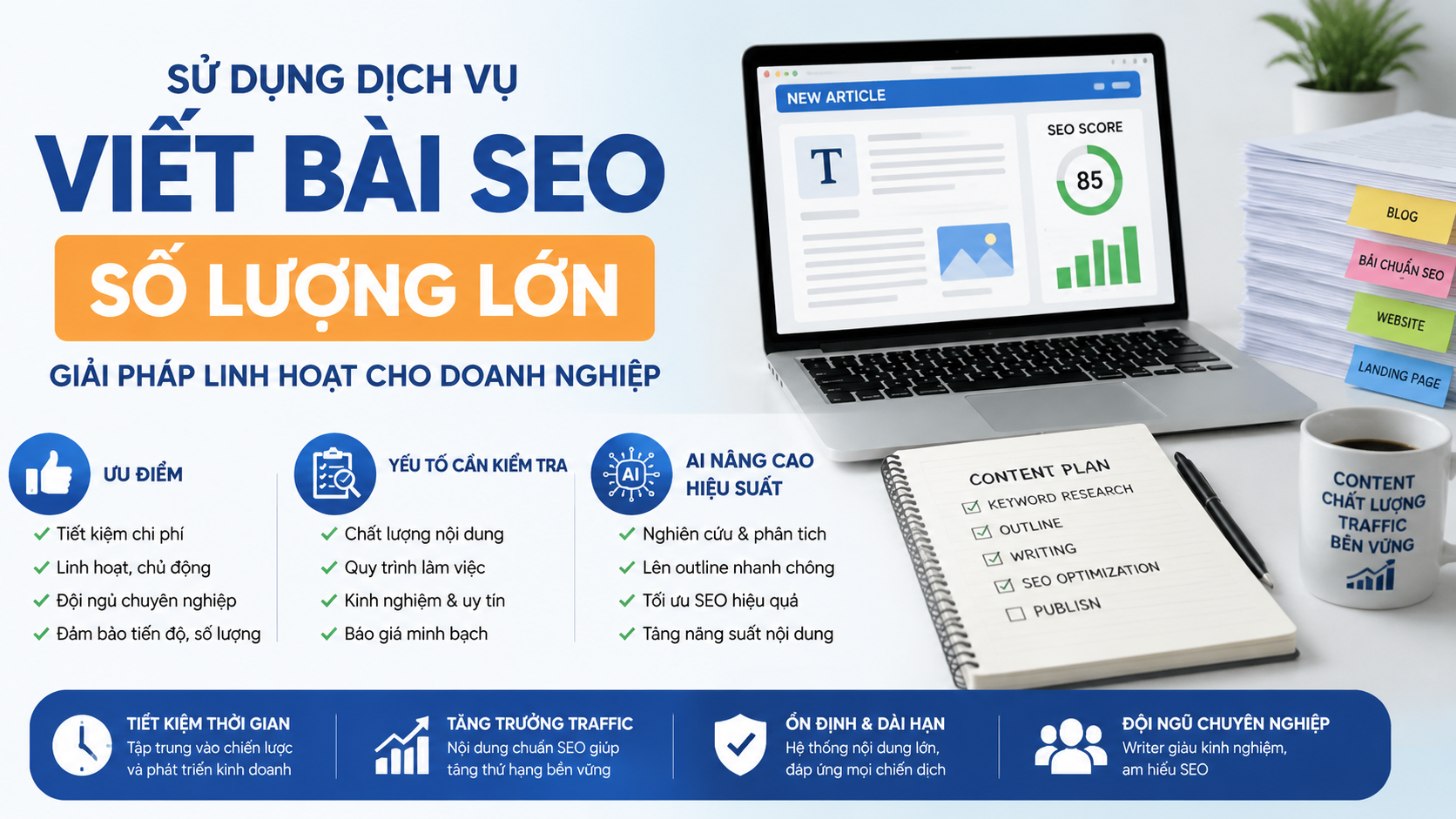 Sử dụng dịch vụ viết bài SEO số lượng lớn: Giải pháp linh hoạt cho doanh nghiệp - viết bài SEO số lượng lớn