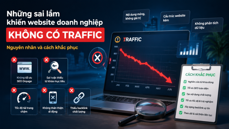 Những sai lầm khiến website doanh nghiệp không có traffic: Nguyên nhân và cách khắc phục - website không có traffic