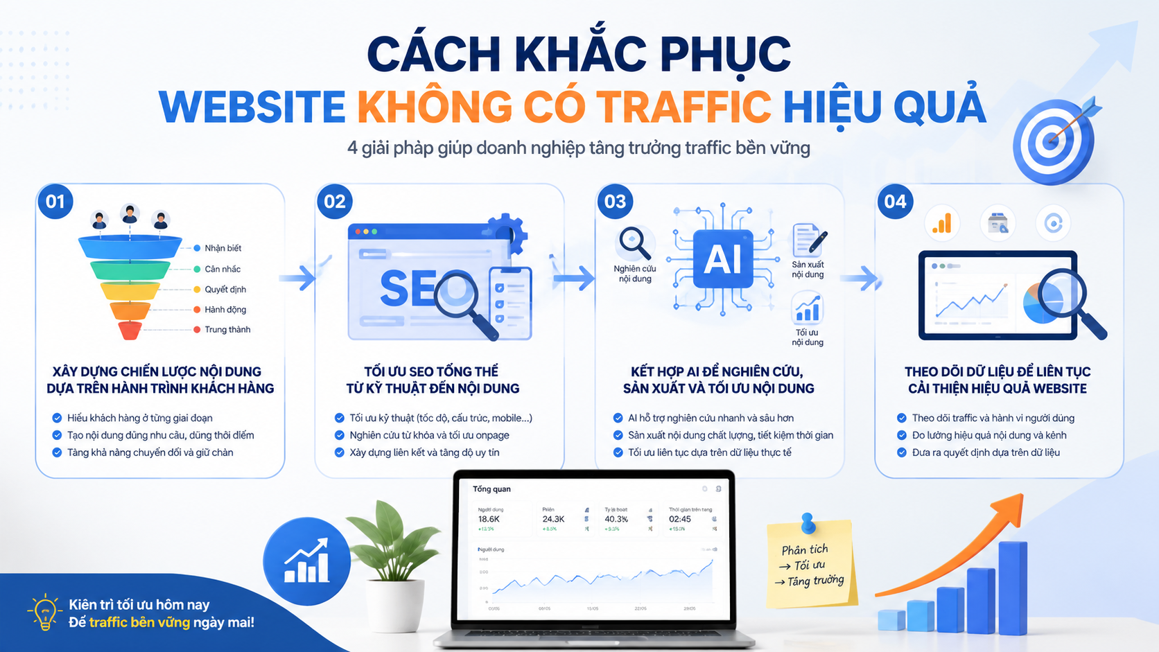 Cách khắc phục website không có traffic hiệu quả - website không có traffic