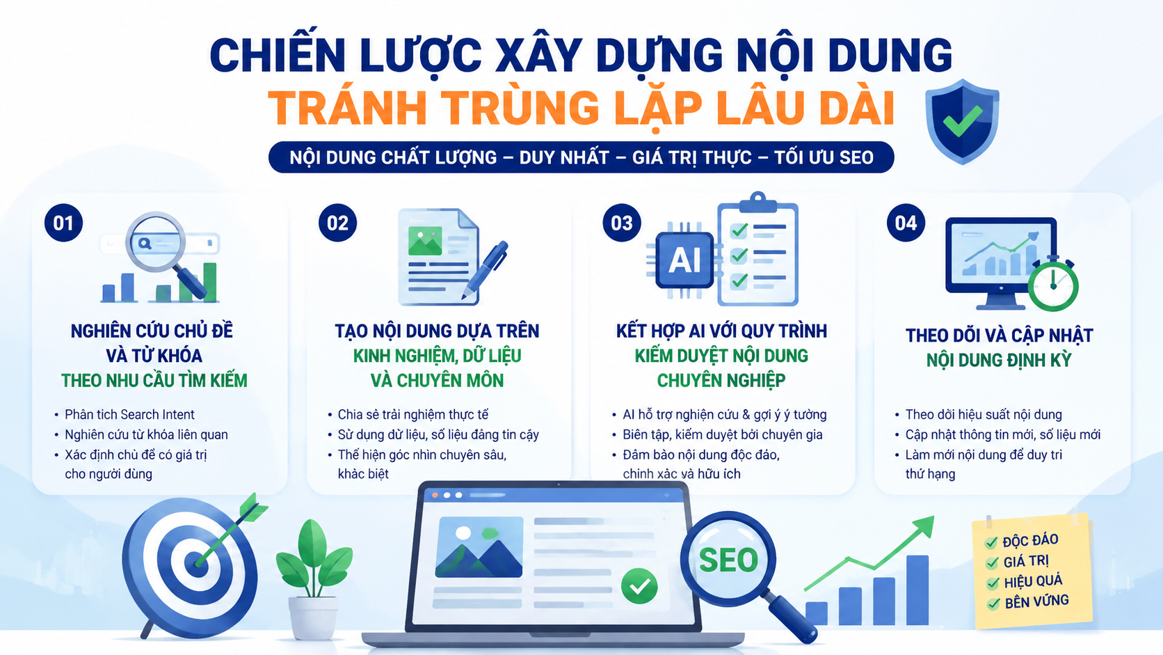 Chiến lược xây dựng nội dung tránh trùng lặp lâu dài - nội dung trùng lặp SEO