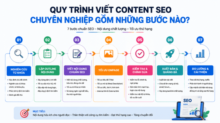 Quy trình viết content SEO chuyên nghiệp gồm những bước nào? - bài SEO dài bao nhiêu từ