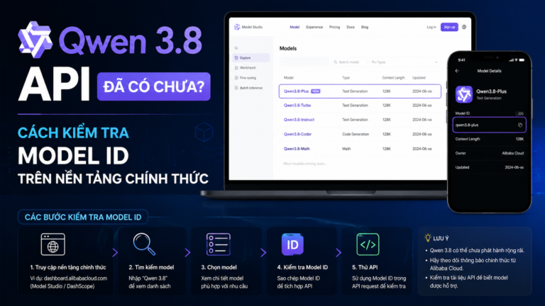 Qwen 3.8 API đã có chưa? Cách kiểm tra model ID trên nền tảng chính thức - Qwen 3.8 API