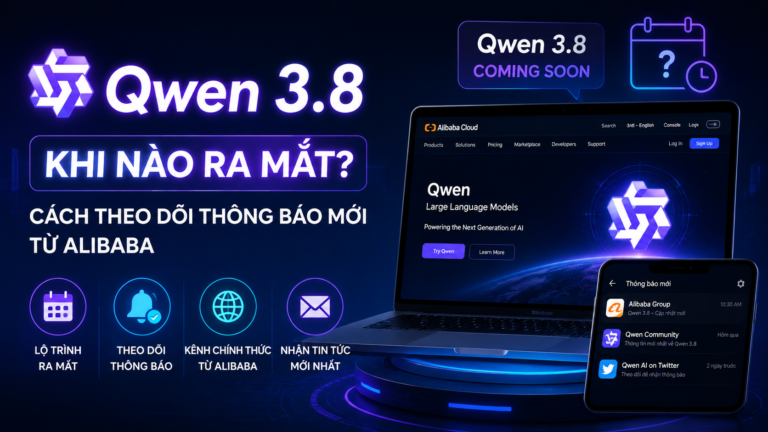 Qwen 3.8 khi nào ra mắt? Cách theo dõi thông báo mới từ Alibaba - Qwen 3.8 khi nào ra mắt