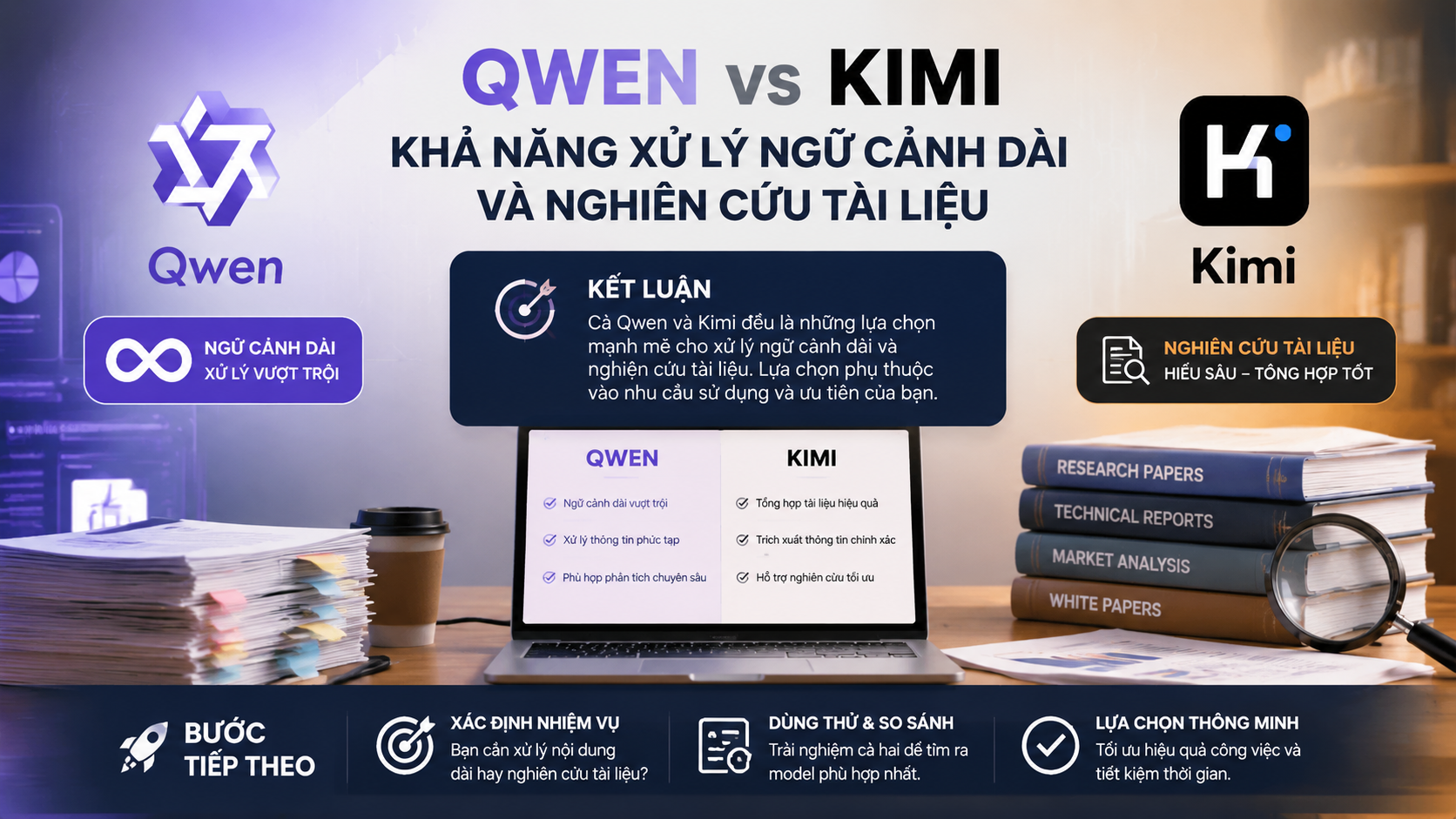 Kết luận và bước tiếp theo Kết luận và bước tiếp theo - Qwen vs Kimi
