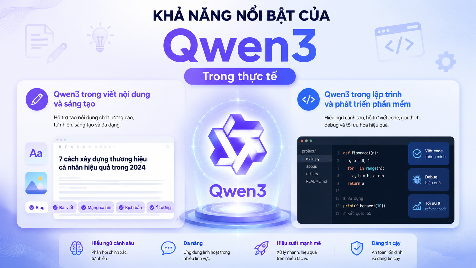 Khả năng nổi bật của Qwen3 trong thực tế - Qwen3 là gì