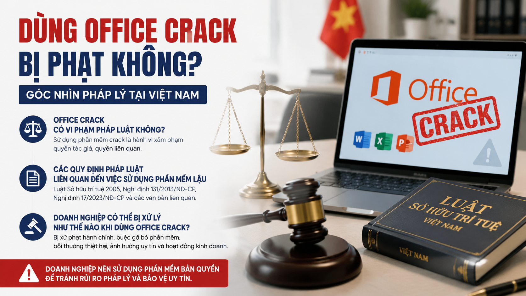 Dùng Office crack bị phạt không? Góc nhìn pháp lý tại Việt Nam Dùng Office crack bị phạt không? Góc nhìn pháp lý tại Việt Nam - dùng Office crack bị phạt không