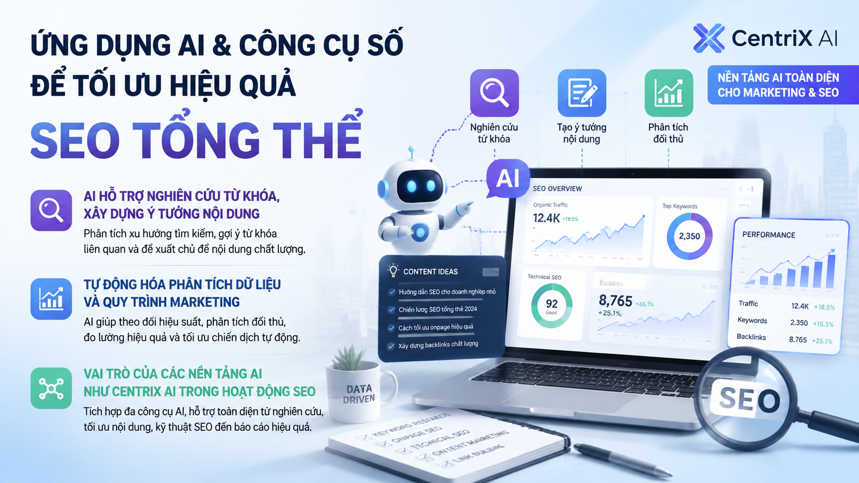 Cách ứng dụng AI và công cụ số để tối ưu hiệu quả SEO tổng thể - SEO tổng thể là gì
