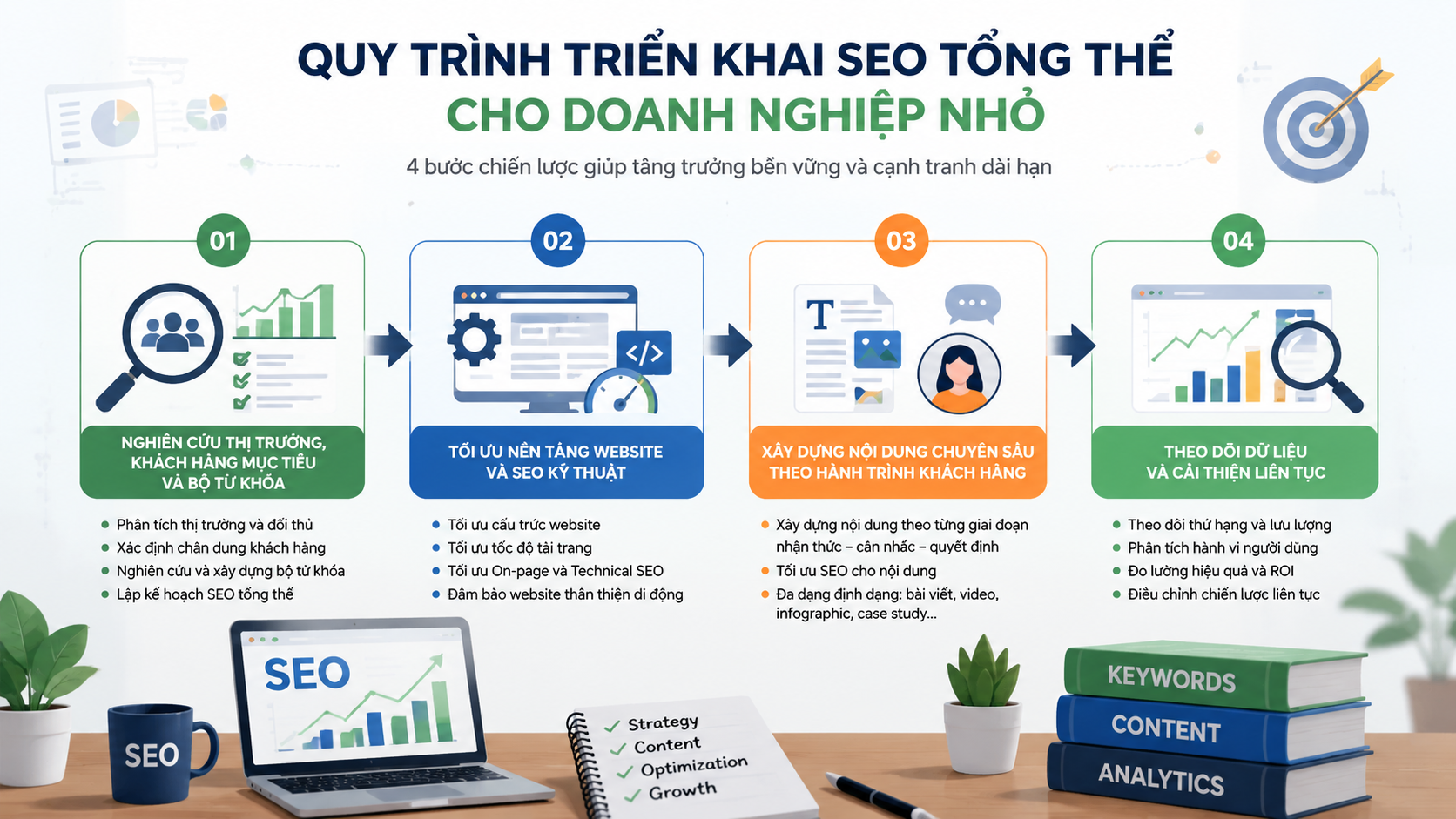 Quy trình triển khai SEO tổng thể cho doanh nghiệp nhỏ - SEO tổng thể là gì
