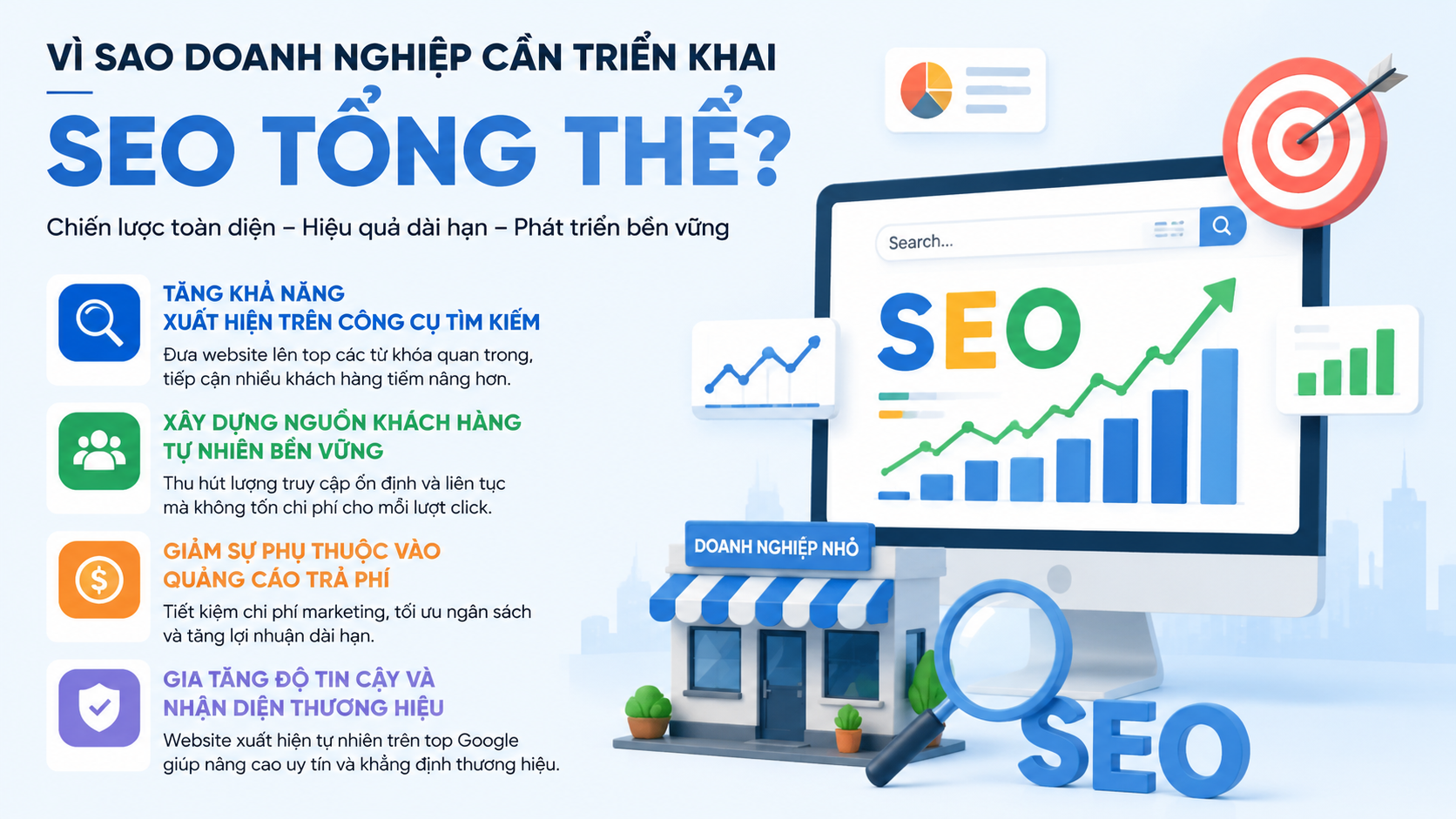 Vì sao doanh nghiệp cần triển khai SEO tổng thể? - SEO tổng thể là gì