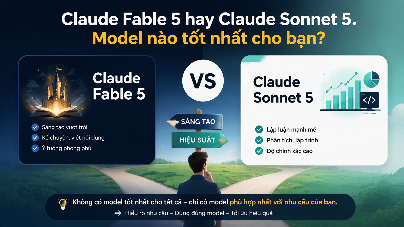 Kết luận và bước tiếp theo: Claude Fable 5 hay Claude Sonnet 5 là model Claude tốt nhất? - Fable 5 vs Sonnet 5, so sánh Claude 5, model Claude tốt nhất