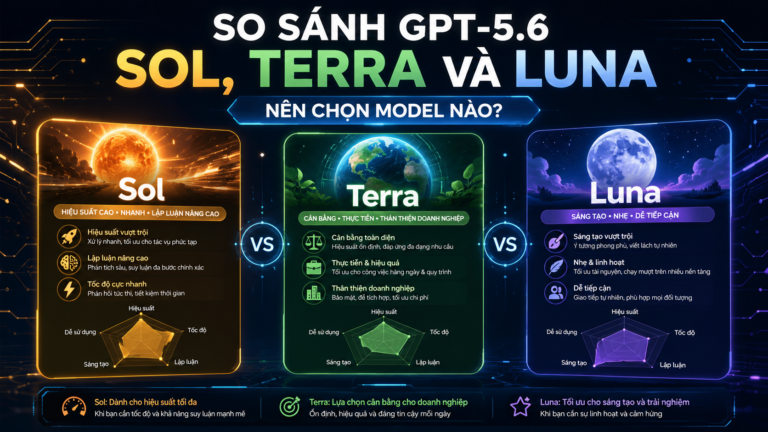 So Sánh GPT-5.6 Sol, Terra Và Luna: Nên Chọn Model Nào? - so sánh GPT-5.6, Sol vs Terra, Terra vs Luna, các model GPT-5.6
