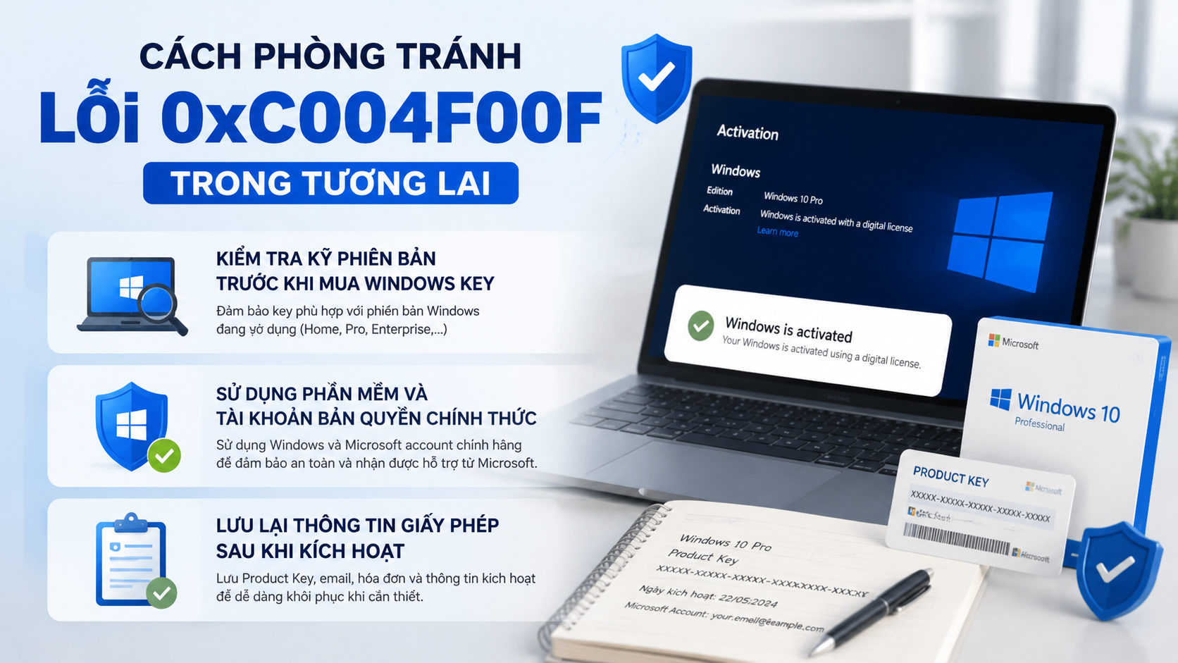 Cách phòng tránh lỗi 0xC004F00F trong tương lai - sửa lỗi 0xC004F00F
