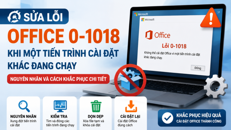 Sửa lỗi Office 0-1018 khi một tiến trình cài đặt khác đang chạy: Nguyên nhân và cách khắc phục chi tiết - sửa lỗi Office 0-1018