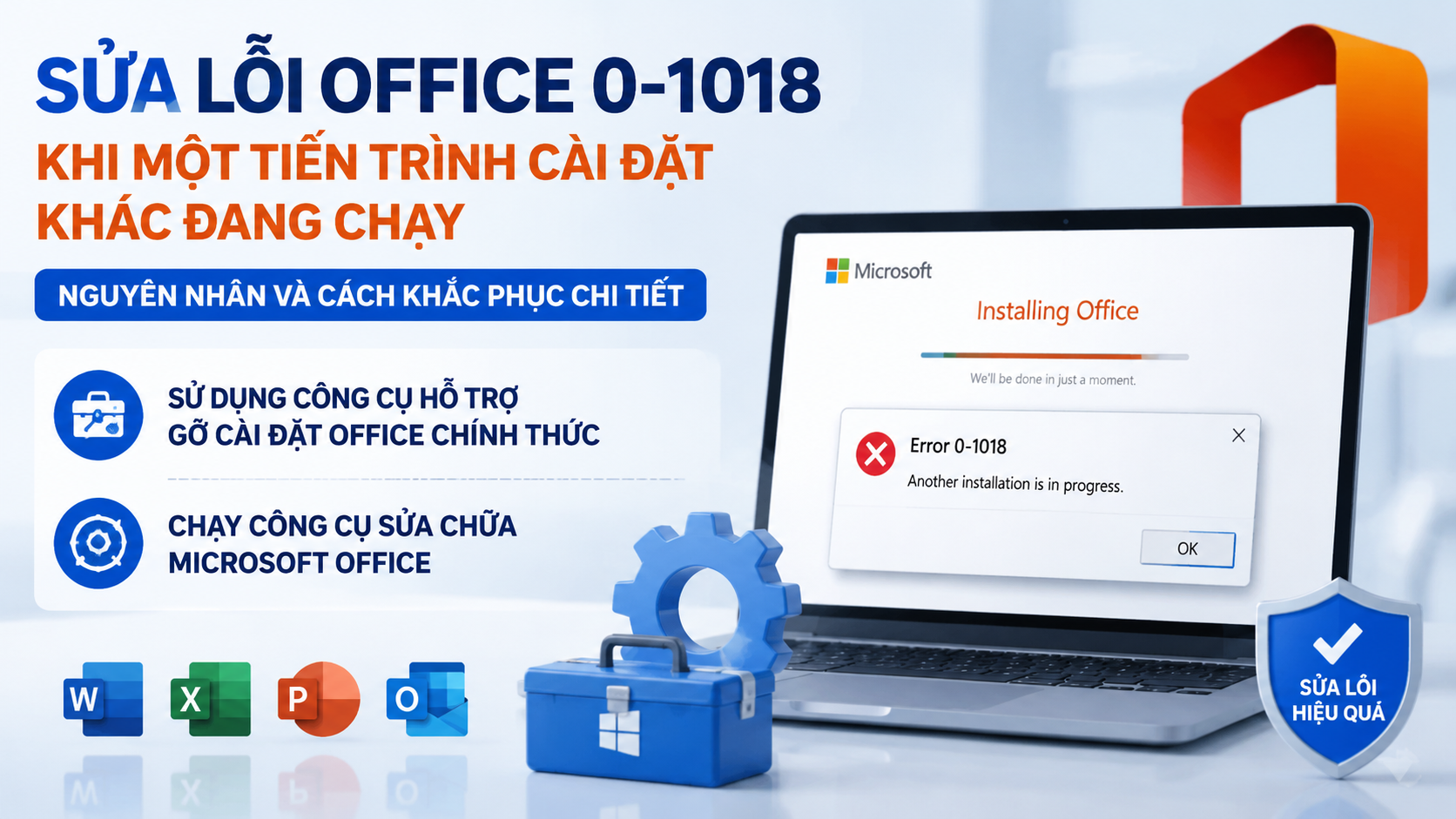Sử dụng công cụ hỗ trợ gỡ cài đặt Office chính thức Sử dụng công cụ hỗ trợ gỡ cài đặt Office chính thức - sửa lỗi Office 0-1018