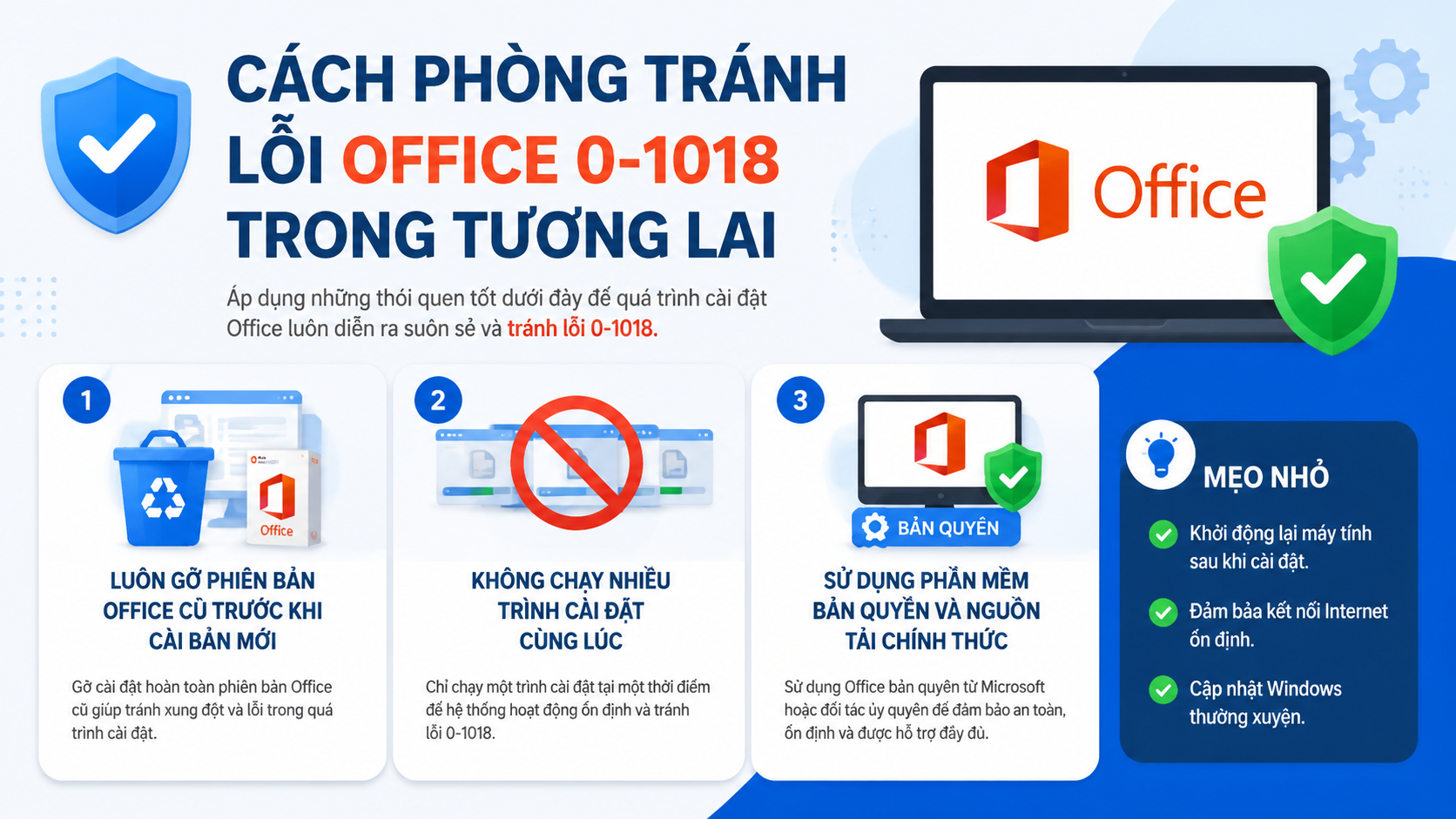 Cách phòng tránh lỗi Office 0-1018 trong tương lai Cách phòng tránh lỗi Office 0-1018 trong tương lai - sửa lỗi Office 0-1018