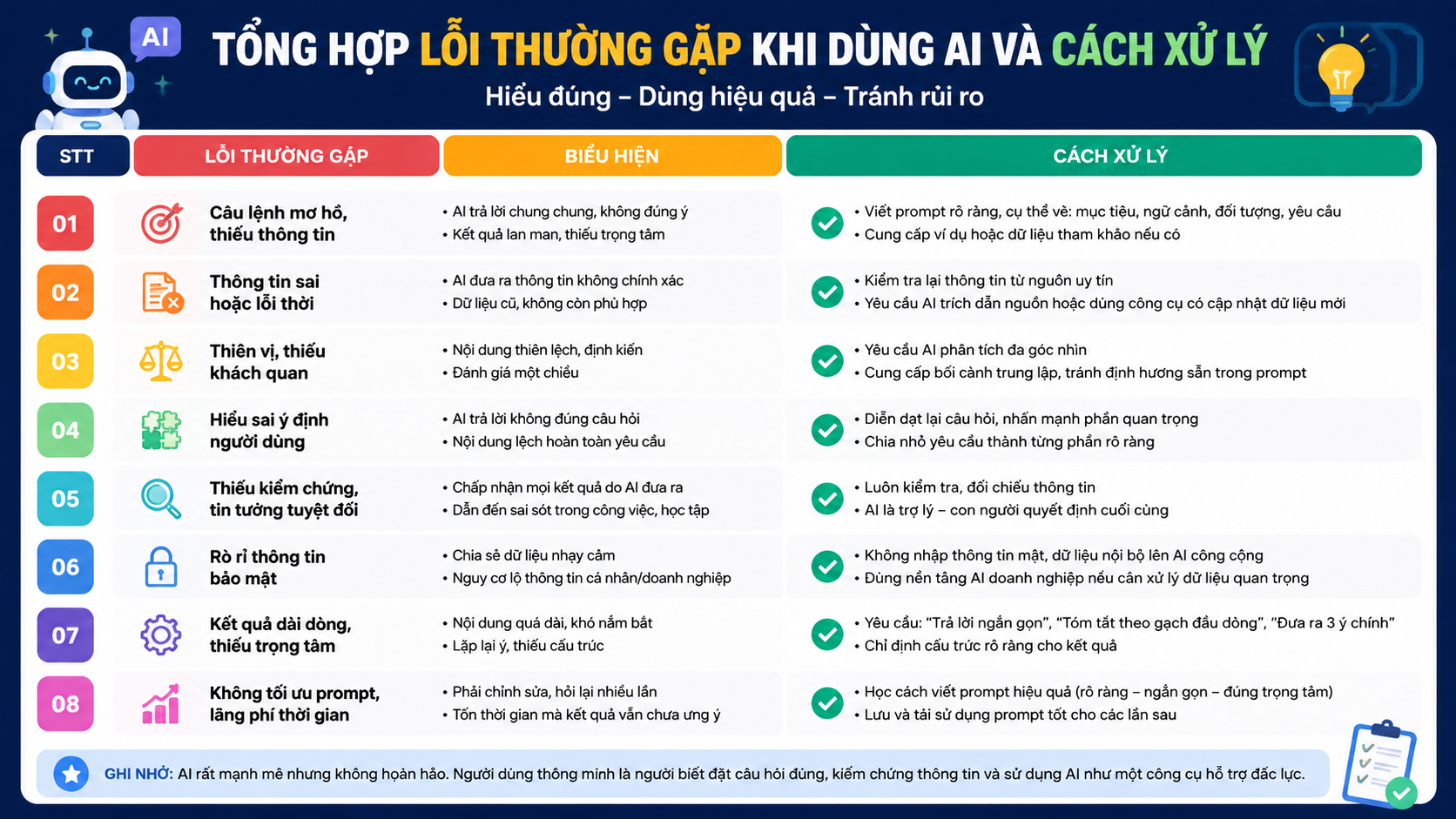 Tổng Hợp Lỗi Thường Gặp Khi Dùng AI Và Cách Xử Lý - lỗi thường gặp khi dùng ai